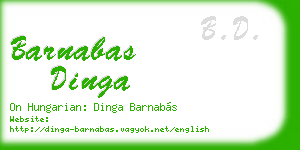 barnabas dinga business card